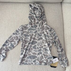 BURLEBO Gray Camo Long Sleeve Kids Tee